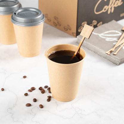 Restpresso Natural Bamboo Coffee Stirrer - Square Top - 7" - 100 count box
