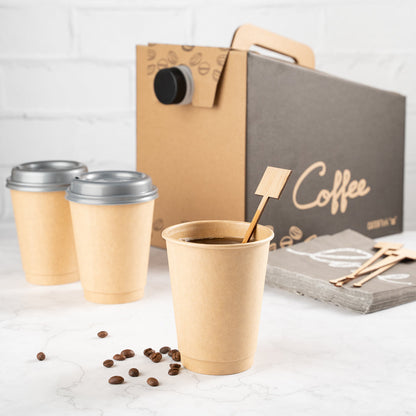 Restpresso Natural Bamboo Coffee Stirrer - Square Top - 7" - 100 count box