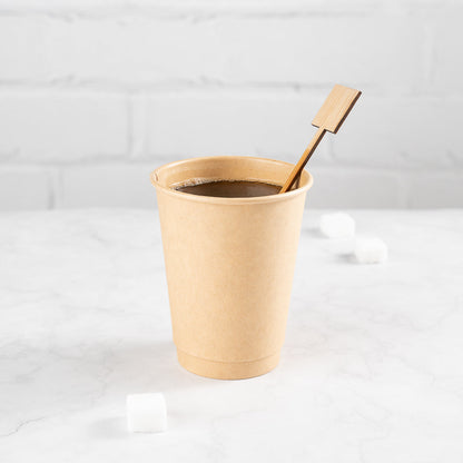 Restpresso Natural Bamboo Coffee Stirrer - Square Top - 7" - 1000 count box