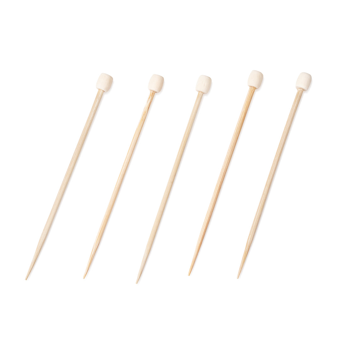 Pixy Natural Bamboo Cylinder Top Pick - 3 1/2" - 100 count box
