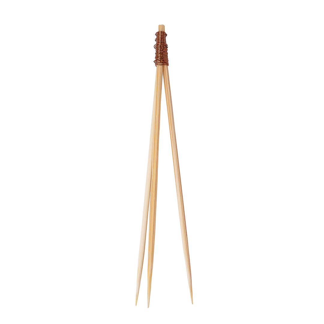 Pixy Natural Bamboo Copper Top Pick - 3 1/2" - 100 count box