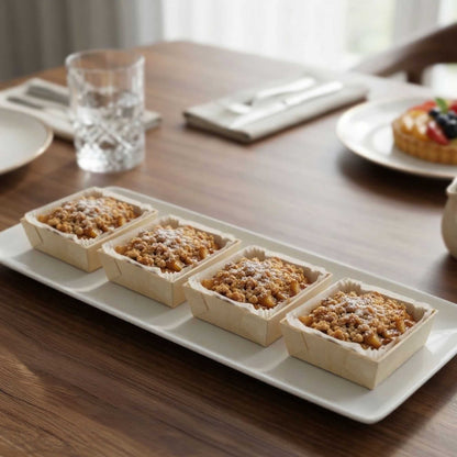 Taipei Poplar Baking / Serving Container - with Paper Liner - 2 3/4" x 2 3/4" x 3/4" - 100 count box