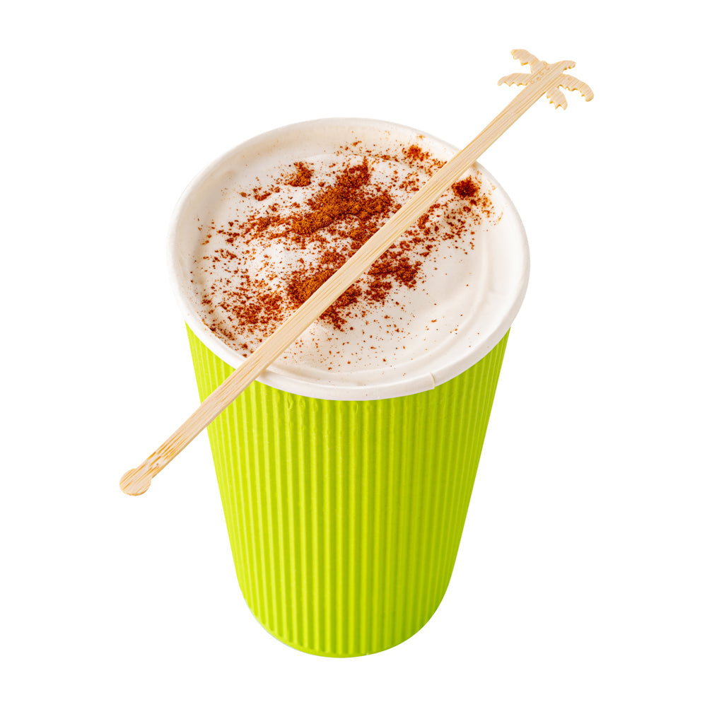 Restpresso Natural Bamboo Palm Tree Stirrer - 7" - 100 count box