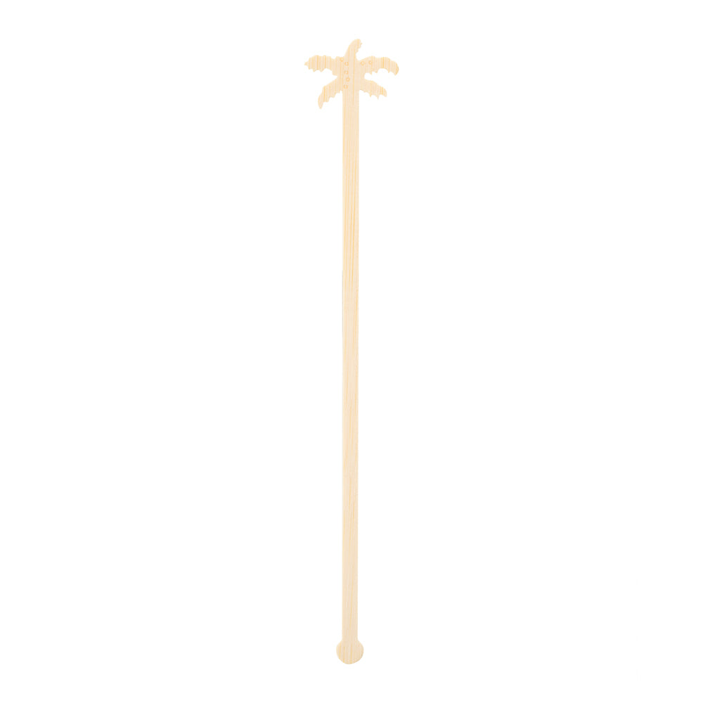 Restpresso Natural Bamboo Palm Tree Stirrer - 7" - 100 count box