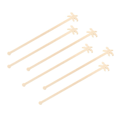 Restpresso Natural Bamboo Palm Tree Stirrer - 7" - 100 count box