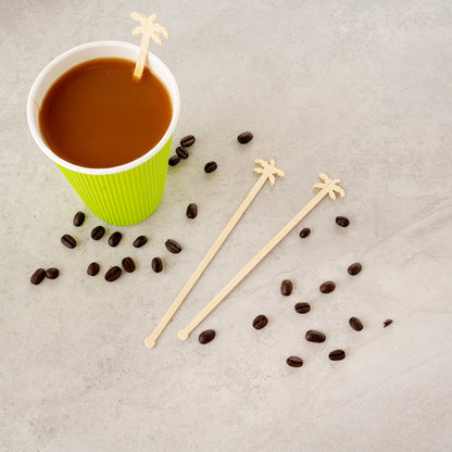 Restpresso Natural Bamboo Palm Tree Stirrer - 7" - 1000 count box