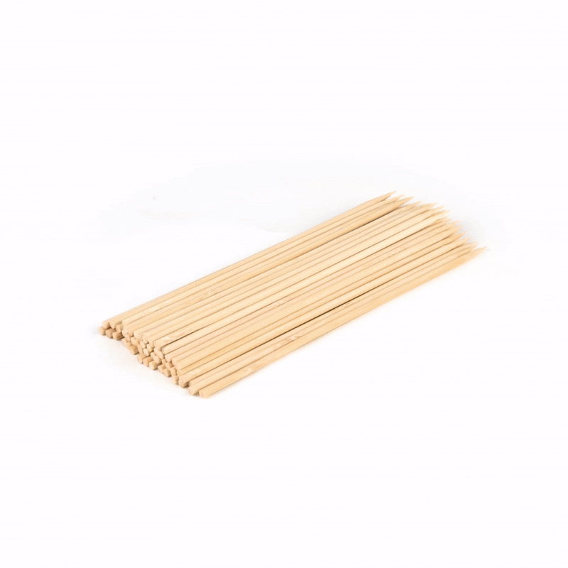 Robata Sturdy Natural Bamboo Grilling Skewer - Heavy Duty - 8" - 100 count box