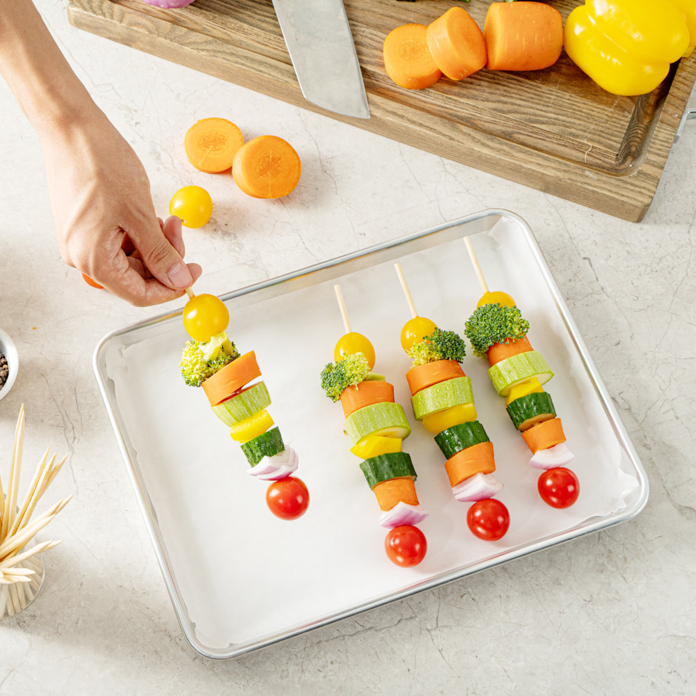 Robata Sturdy Natural Bamboo Grilling Skewer - Heavy Duty - 8" - 100 count box