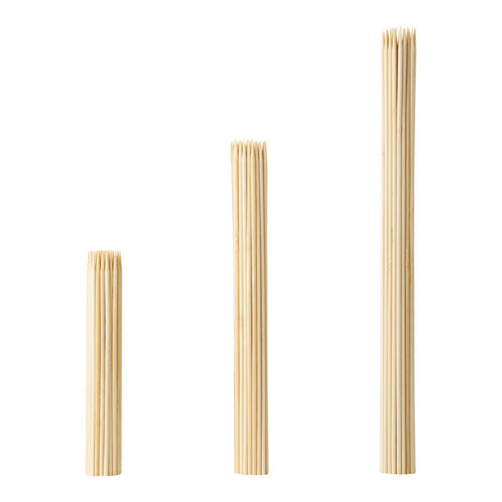 Robata Sturdy Natural Bamboo Grilling Skewer - Heavy Duty - 12" - 1000 count box