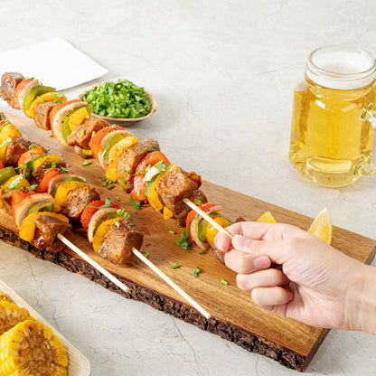 Robata Sturdy Natural Bamboo Grilling Skewer - Heavy Duty - 16" - 1000 count box