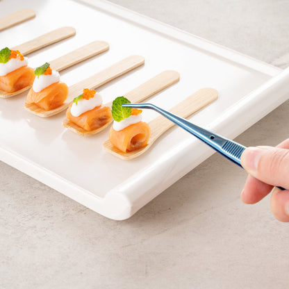 Eco Luxe Rounded Square Natural Bamboo Tasting Spoon - 3 1/2" - 100 count box