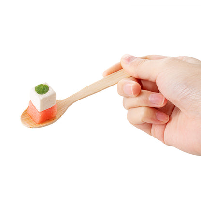 Eco Luxe Round Natural Bamboo Tasting Spoon - 4 3/4" - 100 count box