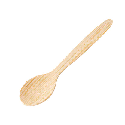 Eco Luxe Round Natural Bamboo Tasting Spoon - 4 3/4" - 1000 count box