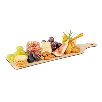 Nature Tek Bamboo Disposable Cheese / Charcuterie Board - 11 3/4" x 3 1/2" - 2 count box