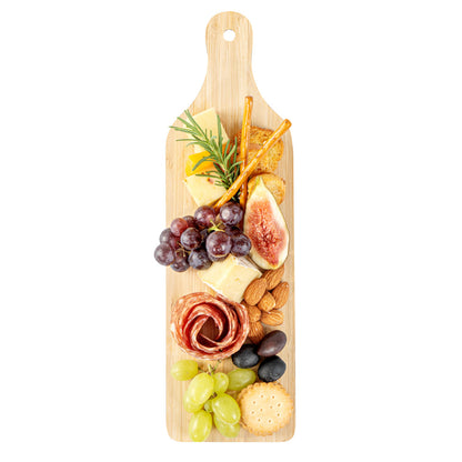 Nature Tek Bamboo Disposable Cheese / Charcuterie Board - 11 3/4" x 3 1/2" - 2 count box