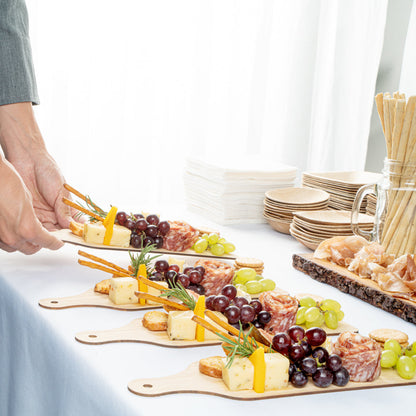 Nature Tek Bamboo Disposable Cheese / Charcuterie Board - 11 3/4" x 3 1/2" - 2 count box