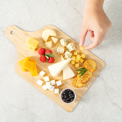 Nature Tek Bamboo Disposable Cheese / Charcuterie Board - 11 3/4" x 7" - 2 count box