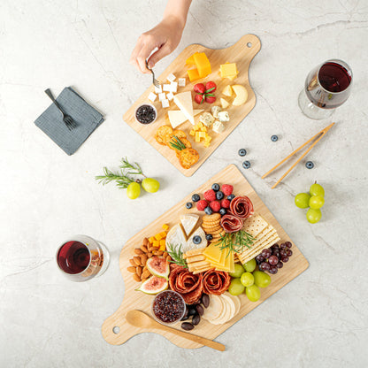 Nature Tek Bamboo Disposable Cheese / Charcuterie Board - 11 3/4" x 7" - 2 count box