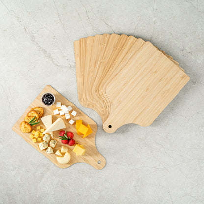 Nature Tek Bamboo Disposable Cheese / Charcuterie Board - 11 3/4" x 7" - 2 count box