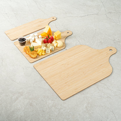 Nature Tek Bamboo Disposable Cheese / Charcuterie Board - 11 3/4" x 7" - 2 count box
