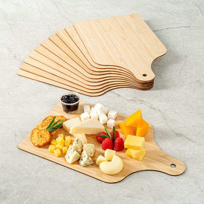 Nature Tek Bamboo Disposable Cheese / Charcuterie Board - 11 3/4" x 7" - 20 count box
