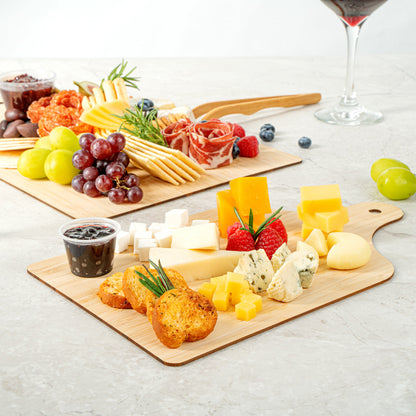 Nature Tek Bamboo Disposable Cheese / Charcuterie Board - 11 3/4" x 7" - 20 count box