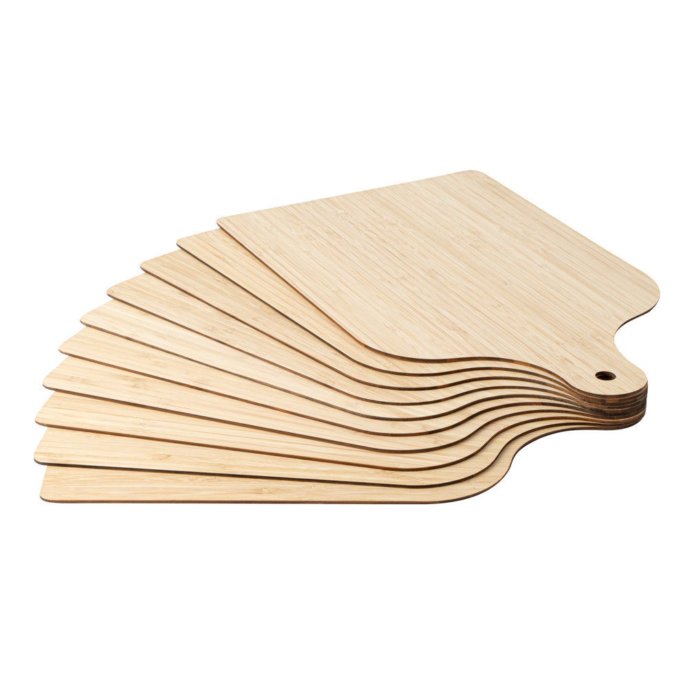 Nature Tek Bamboo Disposable Cheese / Charcuterie Board - 15 3/4" x 9 3/4" - 2 count box