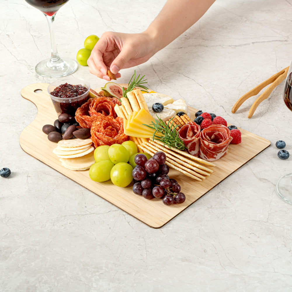 Nature Tek Bamboo Disposable Cheese / Charcuterie Board - 15 3/4" x 9 3/4" - 2 count box