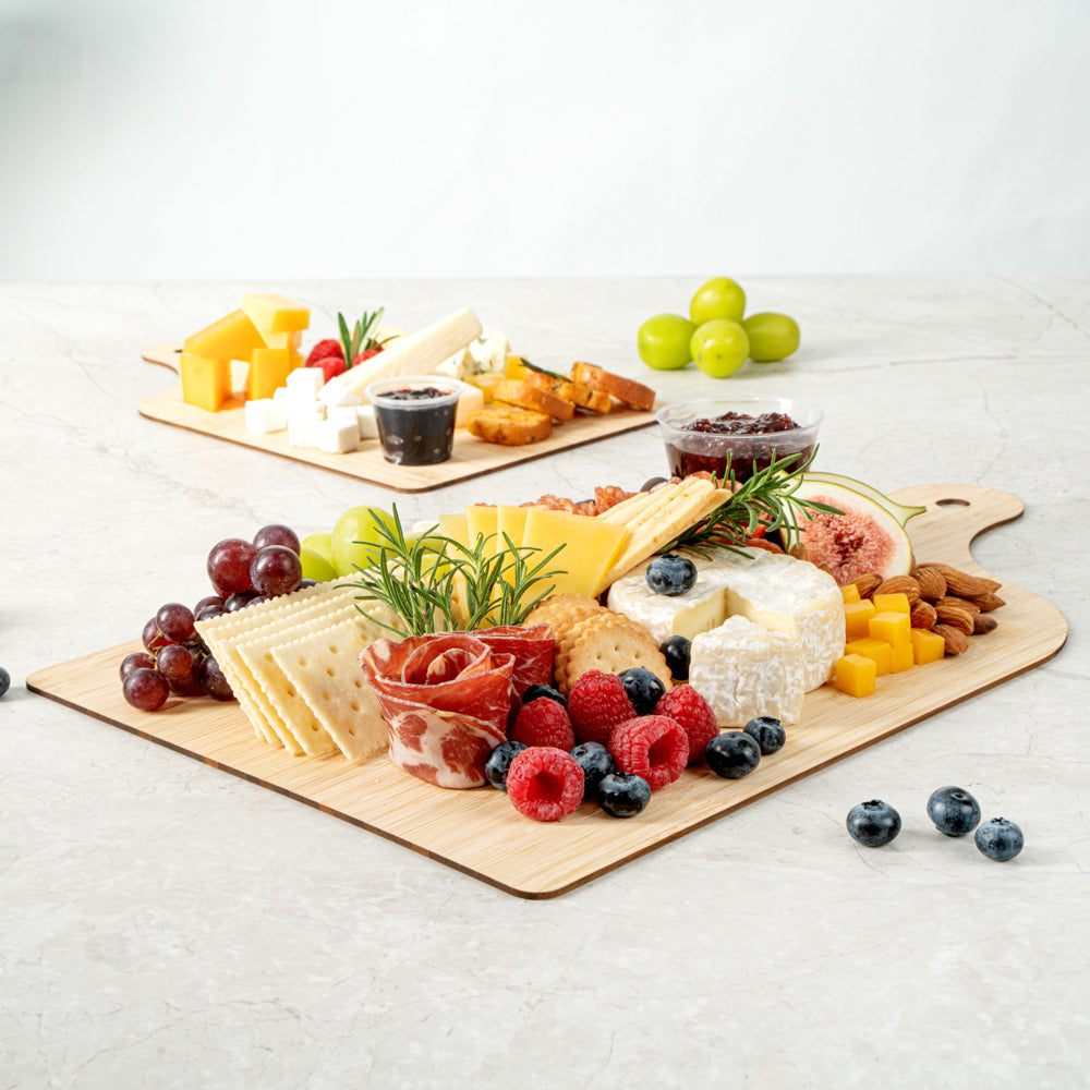 Nature Tek Bamboo Disposable Cheese / Charcuterie Board - 15 3/4" x 9 3/4" - 20 count box