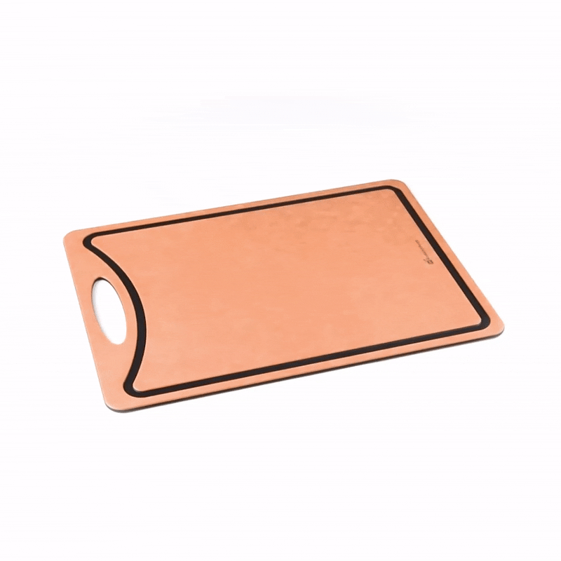 Nature Tek Wood Gourmet Cutting Board - with Juice Groove, Handle - 17 1/4" x 12 3/4" - 1 count box