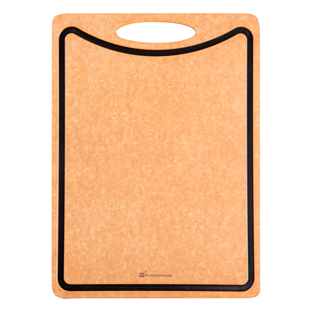 Nature Tek Wood Gourmet Cutting Board - with Juice Groove, Handle - 17 1/4" x 12 3/4" - 1 count box