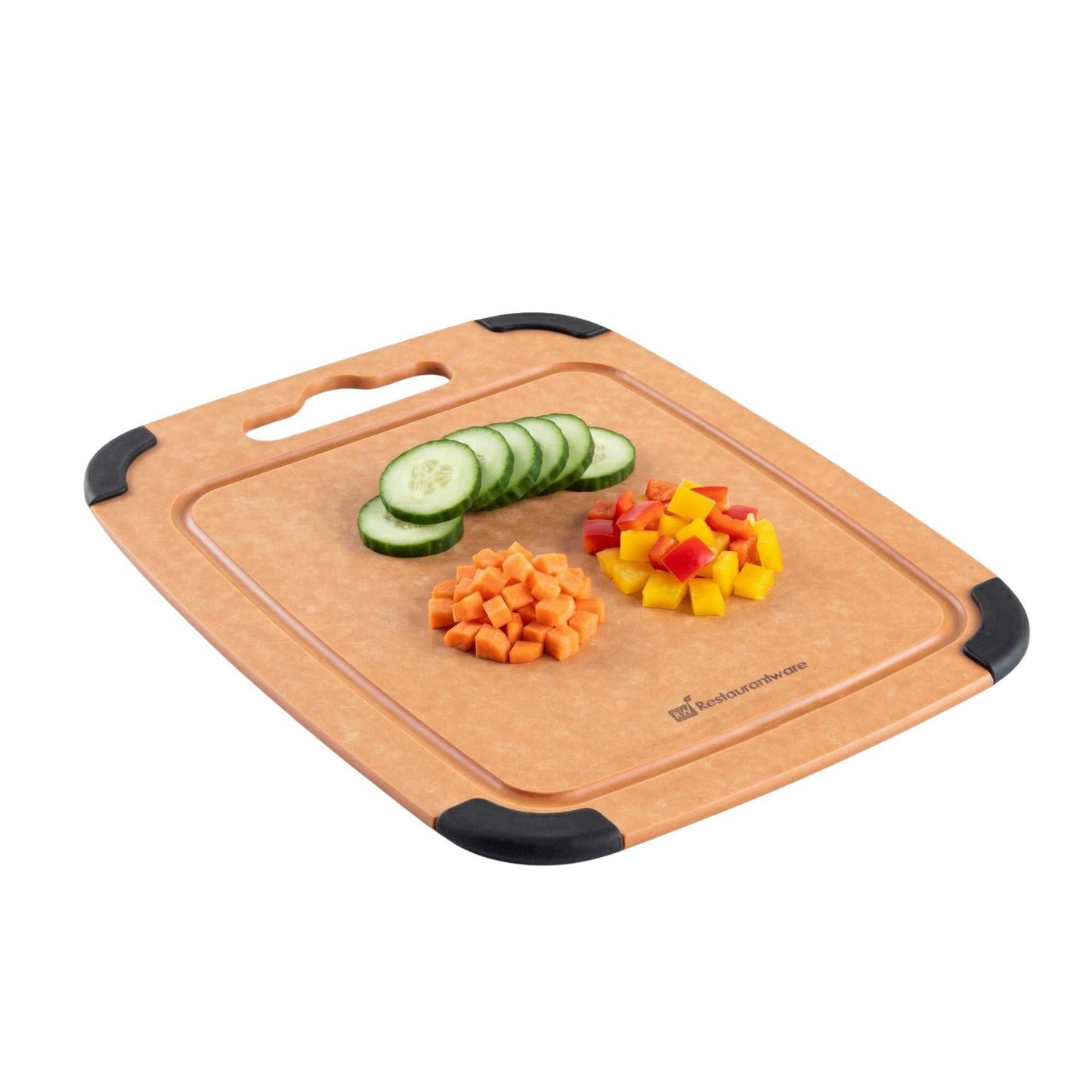 Nature Tek Wood Cutting Board - with Juice Groove, Handle - 11 3/4" x 9 1/4" - 1 count box