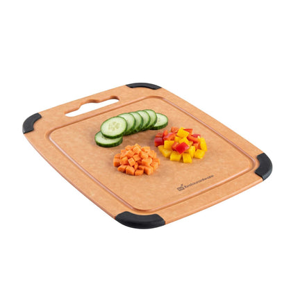 Nature Tek Wood Cutting Board - with Juice Groove, Handle - 11 3/4" x 9 1/4" - 1 count box