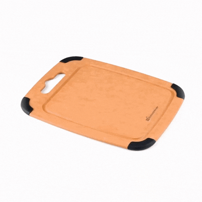 Nature Tek Wood Cutting Board - with Juice Groove, Handle - 11 3/4" x 9 1/4" - 1 count box