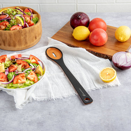 Nature Tek Black Wood Slotted Spoon - 13" - 1 count box