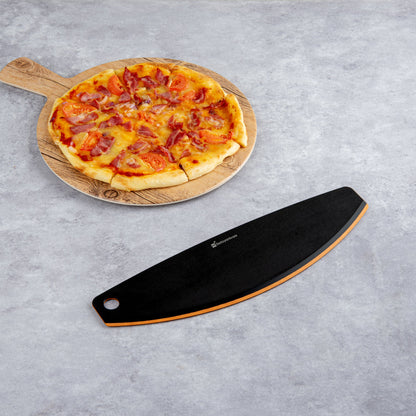 Nature Tek Black Wood Pizza Cutter / Rocker - 16" - 1 count box