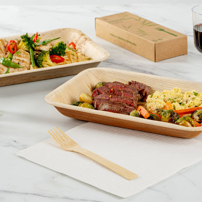 Bambuddha Natural Bamboo Disposable Fork - Retail Pack - 7" x 1" - 24 count box