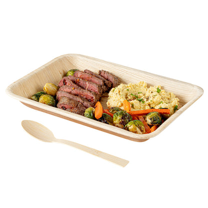 Bambuddha Natural Bamboo Disposable Spoon - Retail Pack - 7" x 1 1/4" - 24 count box