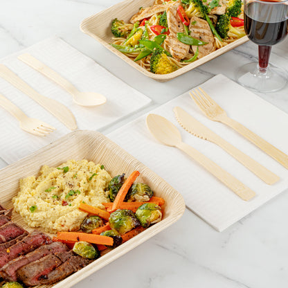 Bambuddha Natural Bamboo Disposable Spoon - Retail Pack - 7" x 1 1/4" - 24 count box