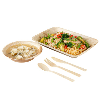 Bambuddha Natural Bamboo Disposable Cutlery Set - Retail Pack - 7" - 24 count box