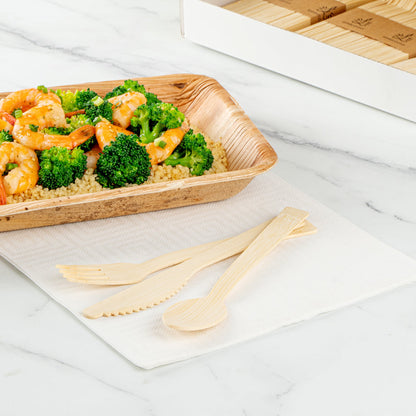 Bambuddha Natural Bamboo Disposable Cutlery Set - 7" - 100 count box