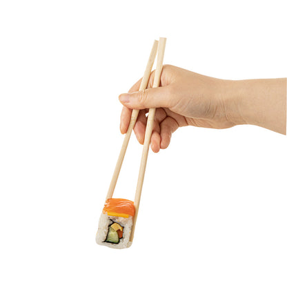 Bambuddha Natural Bamboo Twin Chopsticks - with Paper Sleeve - 8 1/4" - 100 count box