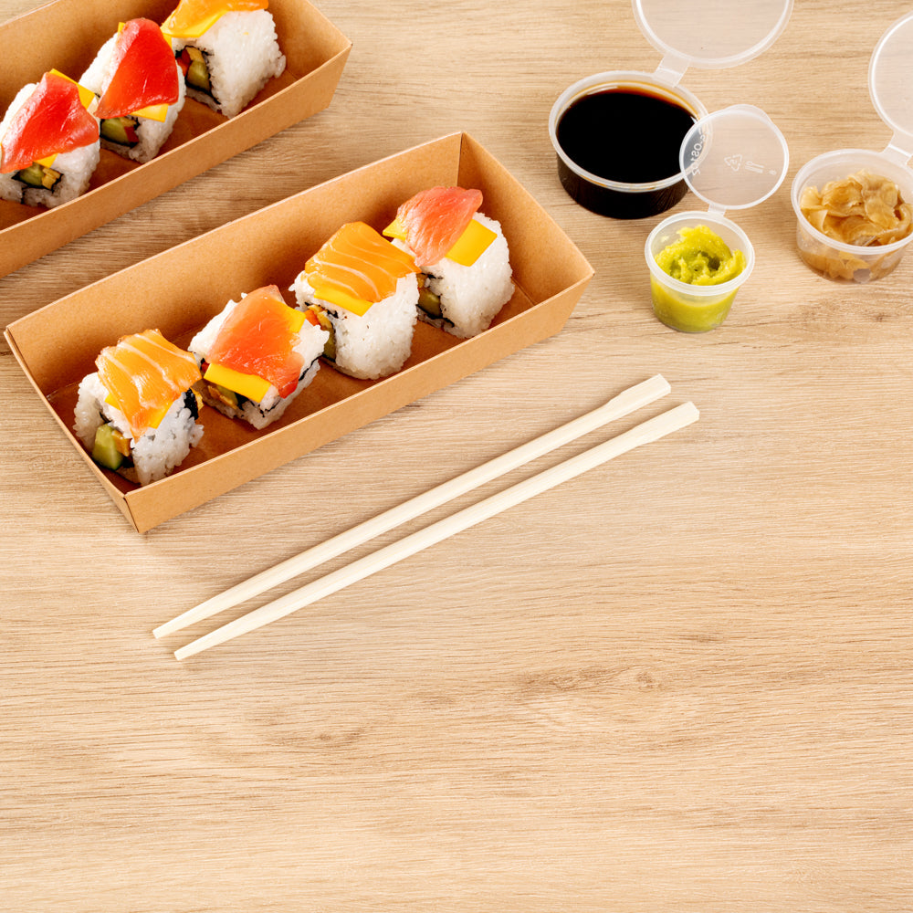 Bambuddha Natural Bamboo Twin Chopsticks - with Paper Sleeve - 8 1/4" - 100 count box