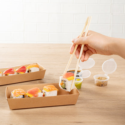 Bambuddha Natural Bamboo Twin Chopsticks - with Paper Sleeve - 8 1/4" - 100 count box