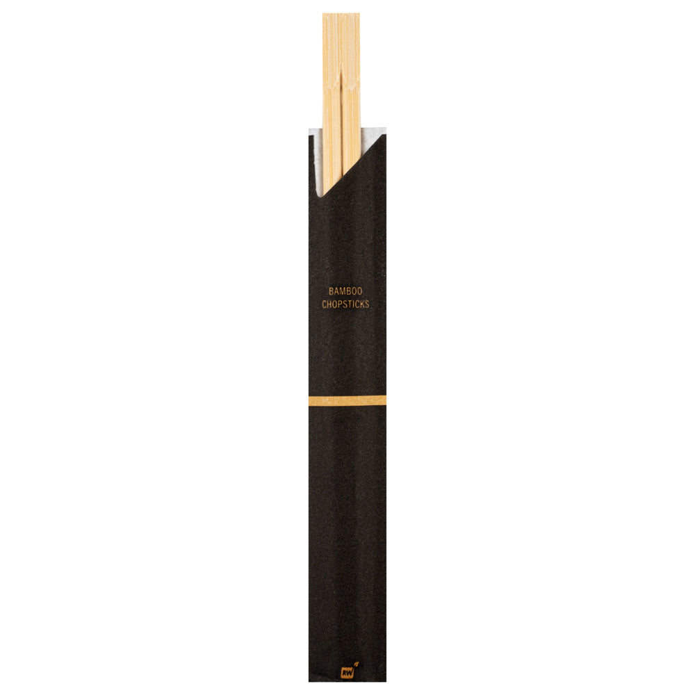 Bambuddha Natural Bamboo Twin Chopsticks - with Paper Sleeve - 9" - 100 count box