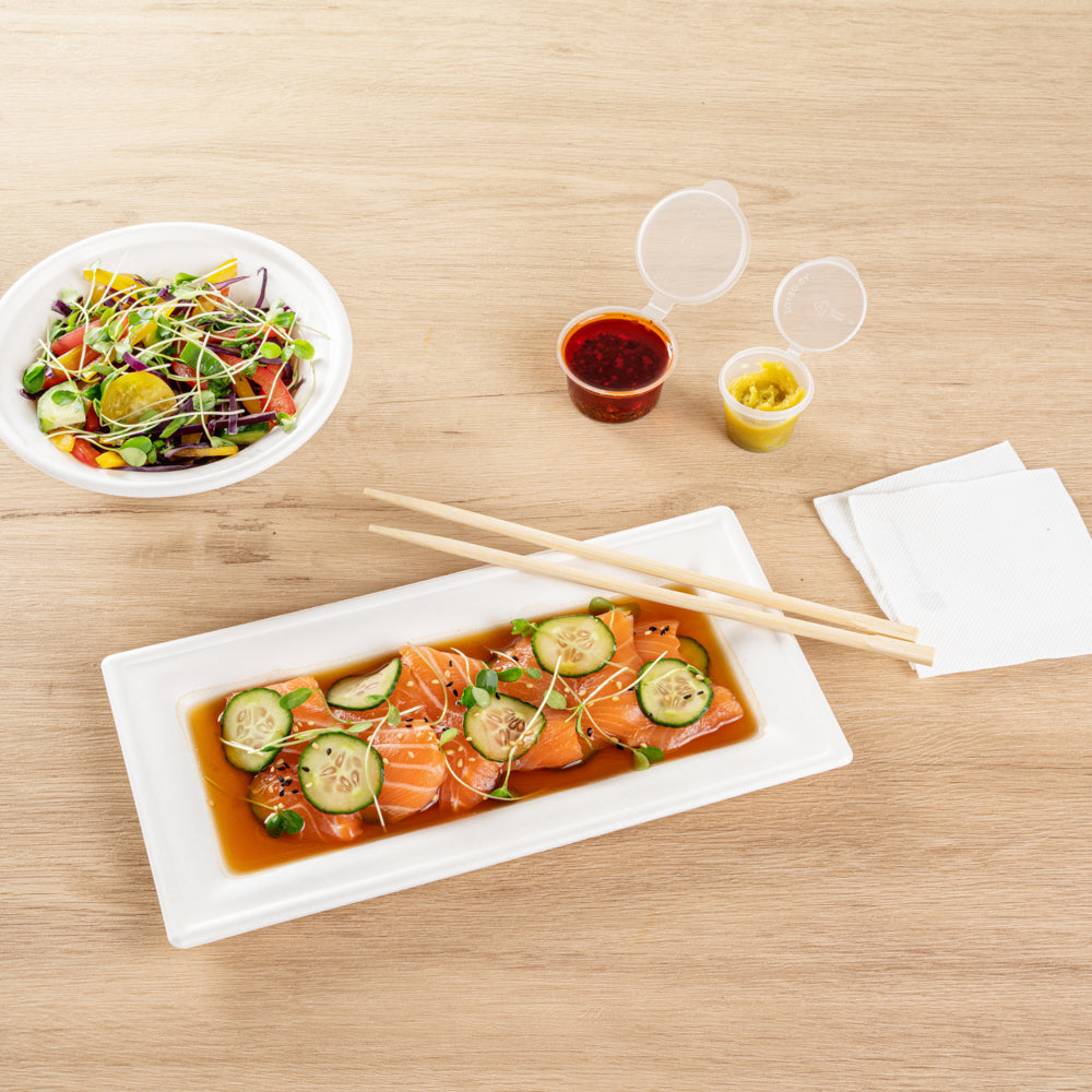 Bambuddha Natural Bamboo Twin Chopsticks - with Paper Sleeve - 9" - 100 count box