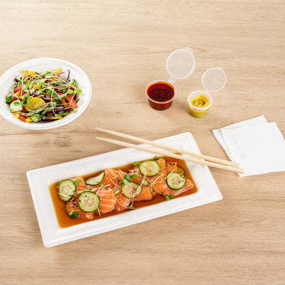 Bambuddha Natural Bamboo Twin Chopsticks - with Paper Sleeve - 9" - 100 count box