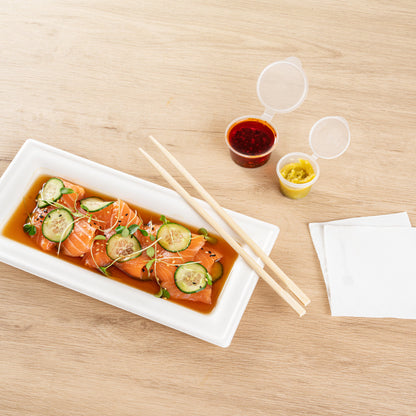 Bambuddha Natural Bamboo Twin Chopsticks - with Paper Sleeve - 9" - 100 count box