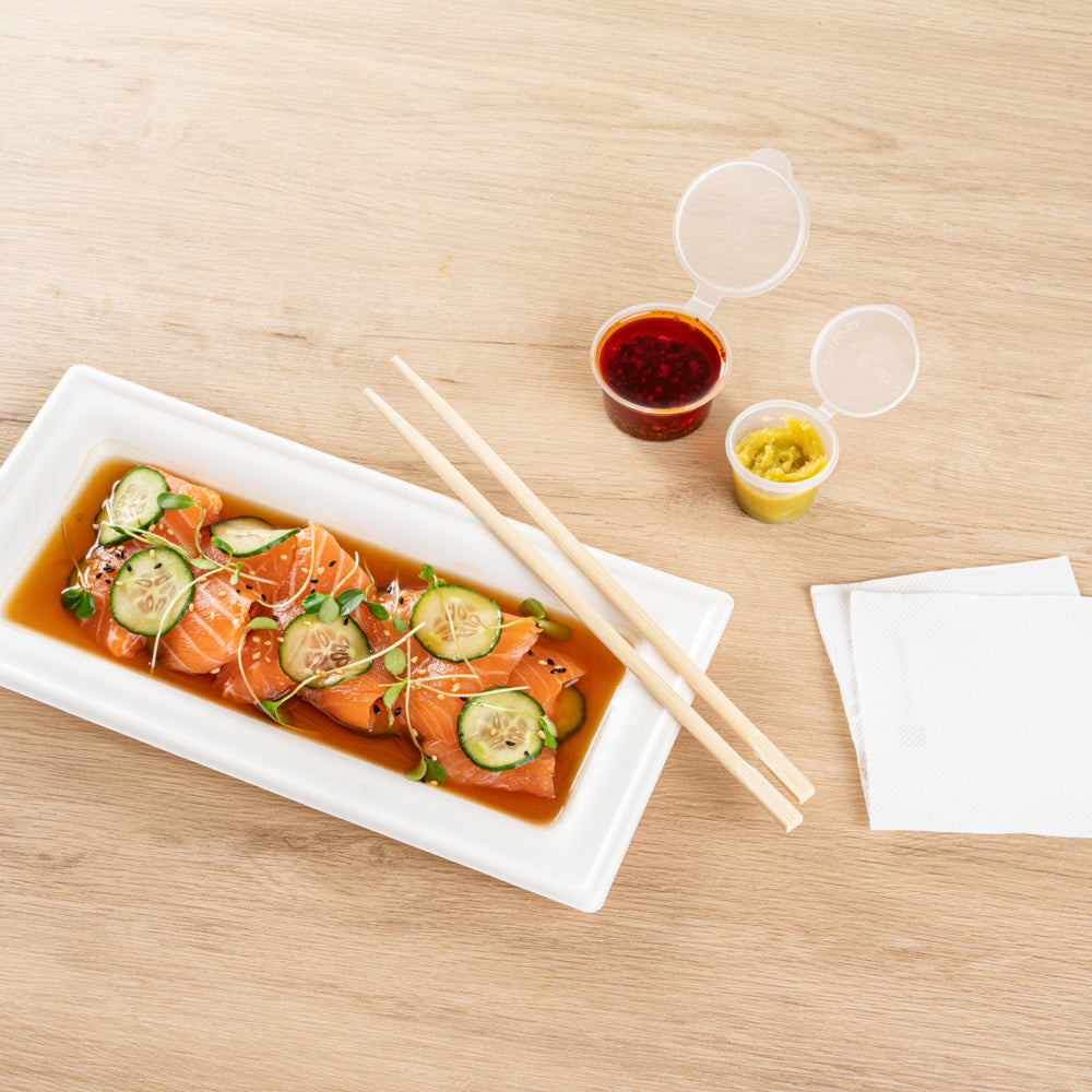Bambuddha Natural Bamboo Twin Chopsticks - with Paper Sleeve - 9" - 1000 count box
