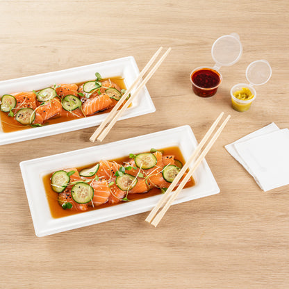 Bambuddha Natural Bamboo Twin Chopsticks - with Paper Sleeve - 9" - 1000 count box